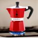 2. BIALETTI 3-Tassen-Kaffeemaschine Moka Express 5466 rot