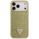 3. Guess Strass Dreieck Logo Hülle für iPhone 17 Pro Max - Gold