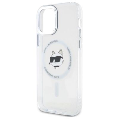 6. Karl Lagerfeld IML Metal Choupette Head MagSafe iPhone 12 Hülle - Weiß
