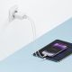 3. Cuktech A19 30W USB-A + USB-C Wandladegerät – Weiß