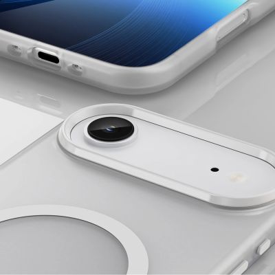 4. Magnetische Schleifhülle für iPhone 17 Air, kompatibel mit MagSafe, mattweiß