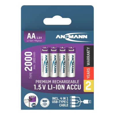 14. Ansmann 1312-0036 Haushaltsbatterie Wiederaufladbare AA-Batterie Lithium-Ionen (Li-Ion)