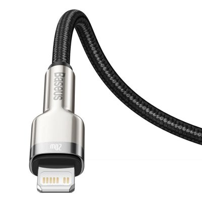 7. Baseus Cafule Series Metal Data USB-C / Lightning 20W PD-Kabel 1 m - Schwarz