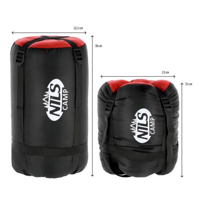 17. NILS CAMP NC2012 Schlafsack schwarz und rot
