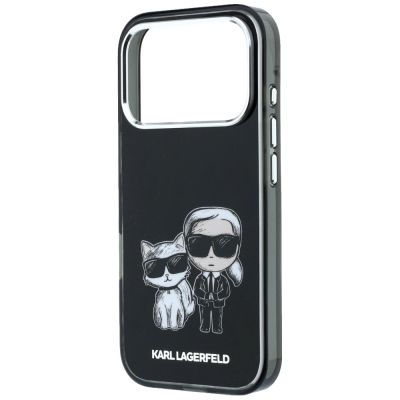 6. Karl Lagerfeld IML Karl&Choupette Bodies Sketch Print MagSafe Hülle für iPhone 17 Pro / 18 Pro - Schwarz
