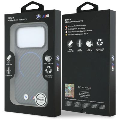 8. BMW M Carbon Printed Ring MagSafe Hülle für iPhone 18 Pro Max / 17 Pro Max – Grau