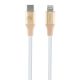 Guess Geprägtes Logo USB-C/ Lightning -Kabel 1,5 m Schnellladung – Gold