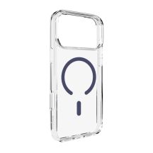 Puro Lite Mag TPU+PC Hülle kompatibel mit MagSafe für iPhone 17 Pro - Transparent mit blauem Ring