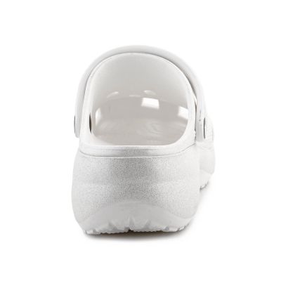 6. Crocs Classic Platform Glitter Clog W 207241-0WV Kreide