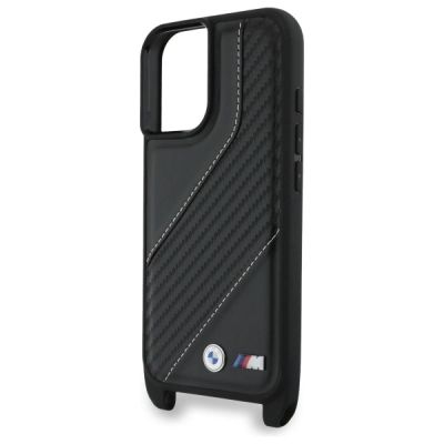 5. BMW M Edition Carbonstreifen- und Riemenhülle für iPhone 16 Plus – Schwarz
