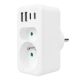 4. MACLEAN Steckdose 2-fach + 4x USB MCE249 F/W