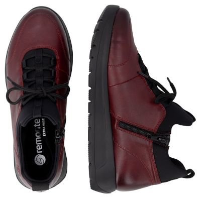 5. Gefütterte Damen-Ankle-Boots aus Leder, bordeauxrot, Remonte Rieker D2V06-35