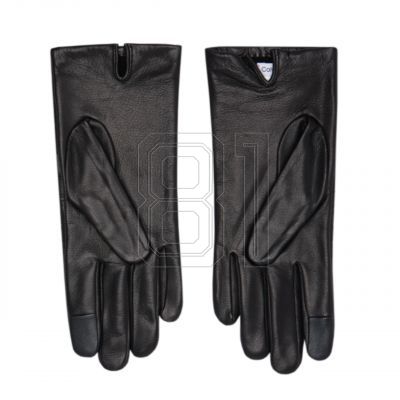 8. Calvin Klein Re-lock geprägte Lederhandschuhe W K60K609975