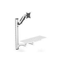 Einzelner Wandarm 1xLCD + Tastatur, max. 32" und 8 kg, 360° Neigung und Drehung (PIVOT)