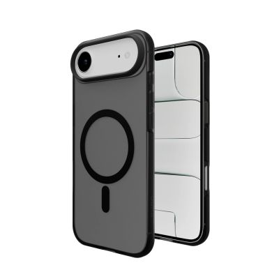 4. Puro Daylight Magsafe kompatible Silikonhülle für iPhone 17 Air – durchscheinendes Schwarz