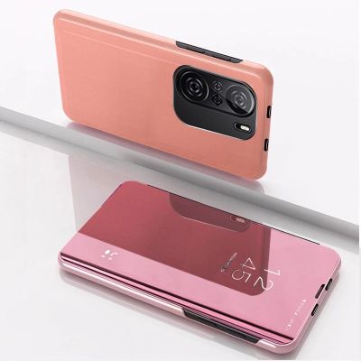 2. Clear View Case Cover für Xiaomi Redmi K40 Pro+ / K40 Pro / K40 / Poco F3 pink