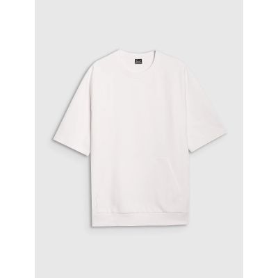 6. Herren Kurzarm-Sweatshirt ohne Kapuze 4F 4FRSS25TSWSM2114-11S