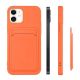 3. Kartenetui aus Silikon mit Kartenfach für Samsung Galaxy S22+ (S22 Plus) rosa