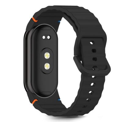 2. Tech-Protect Silikon-Sportarmband für Xiaomi Smart Band 8 / 9 / 10 / NFC - Schwarz