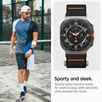 2. Spigen DuraPro Armband für Samsung Galaxy Watch Ultra 47 mm – Schwarz