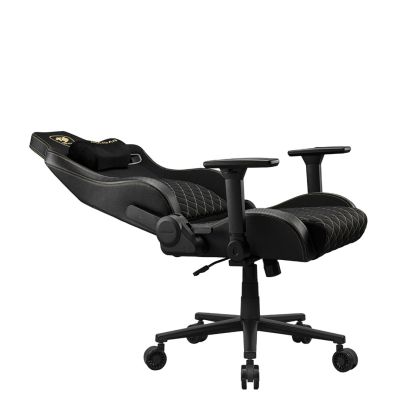 11. COUGAR CGR-DFF-GLB Gaming-Stuhl, gepolsterter Sitz, Schwarz, Gold