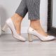 2. Sergio Leone W SK193B Pumps mit beigefarbenem Perlenabsatz 