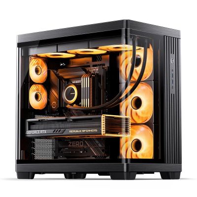 7. Jonsbo TK-4 Gehäuse, Midi-Tower, ATX, Tempered Glass – schwarz