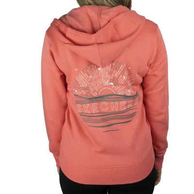 3. Skechers Kapuzenjacke mit durchgehendem Reißverschluss WJA267-CRL Rosa XS