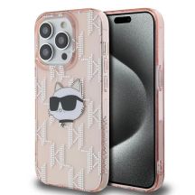 Karl Lagerfeld IML Choupette Head & Monogram Hülle für iPhone 13 Pro Max – Rosa