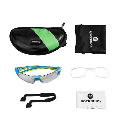 3. Rockbros photochrome Sportbrille blau/grün