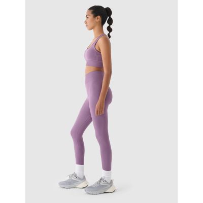 3. Nahtlose Trainingsleggings mit hoher Taille für Damen 4F 4FWAW24TFTIF278-50S