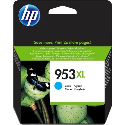 2. HP Tintenpatrone HP 953XL Cyan, HP953XL=F6U16AE, 1600 Seiten, 20 ml.