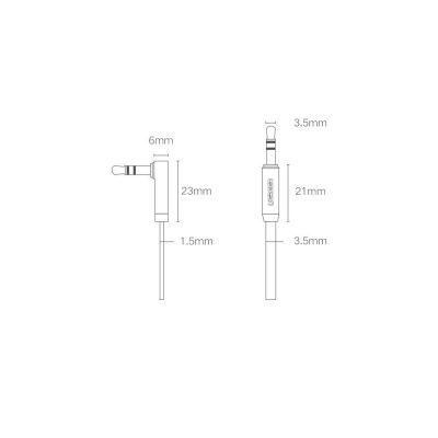 12. Ugreen AUX-Audiokabel 3,5 mm Miniklinke 0,5 m schwarz (AV119 10596)
