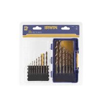IRWIN-Set, 15-teilig, HSS TiN, 1,5 mm, 2 mm, 2,5 mm, 3 mm, 3,5 mm, 4 mm, 4,5 mm, 5 mm, 5,5 mm, 6 mm, 6,5 mm, 7 mm, 8 mm, 9 mm, 10 mm