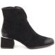 8. Schwarze Wildleder-Ankle-Boots mit hohem Absatz für Damen, Potocki 12422