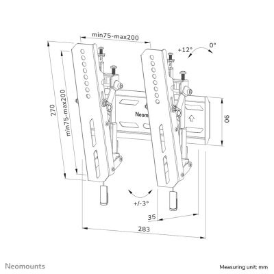 10. Neomounts WL35S-850BL12 TV-Wandhalterung für Fernseher bis 165,1 cm (65 Zoll), Schwarz