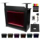 2. DJ BOOTH BK – DJ-Pulttisch, RGB-LED-beleuchtete Tafel, Fernbedienung, Stifte, Abdeckung