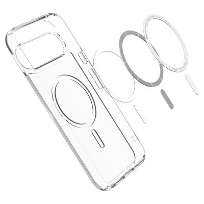 10. Spigen Ultra Hybrid Mag MagSafe Case für Google Pixel 10 / 10 Pro - Klar und Weiß