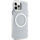 4. Guess Metal Outline Magsafe Hülle für iPhone 12 / iPhone 12 Pro – Silber