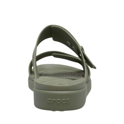 3. Crocs Brooklyn Buckle Low Damen-Sandalen Grün 211215 3BX