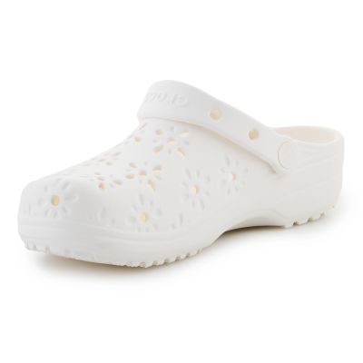 3. Crocs Classic Floral Cut Out Clog 210927-0WV Kreide