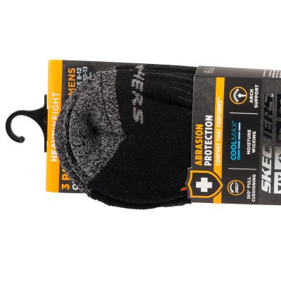 2. Skechers 3er-Pack Herren Work Qtr Socken S115423-BLK Schwarz 41-46