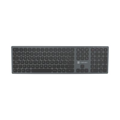 NATEC NKL-1830 Universelle RF-Funk- + Bluetooth-QWERTZ-Tastatur Spanisch Schwarz, Grau