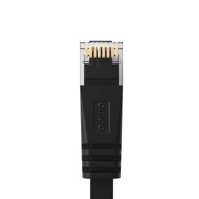 4. Orico PUG-C7B CAT7 10 Gbit/s RJ45 Ethernet-Netzwerkkabel Internet LAN Flach 10 m - Schwarz