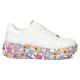 3. Leder-Plateau-Sneaker mit weißem Blumenmuster Filippo DP7507