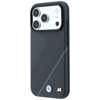2. BMW M Tire Track mit silberner Linie MagSafe Hülle für iPhone 18 Pro / 17 Pro – Dunkelgrau