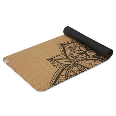 15. Gaiam Bedruckte Kork-Mandala-Yogamatte 5 mm 63495