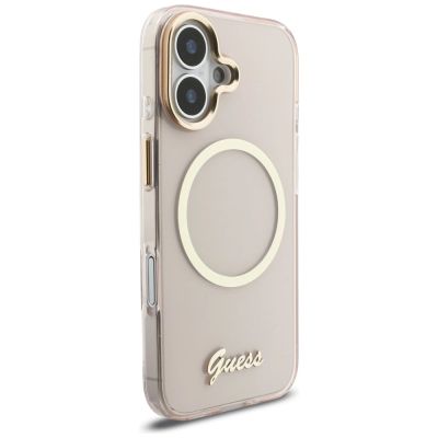 4. Guess IML Script Metal MagSafe Hülle für iPhone 17 - Pink