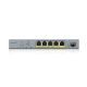 5. Zyxel GS1350-6HP 6-Port PoE-Switch (PoE+: 3; PoE++: 2) 60W Managed Gigabit
