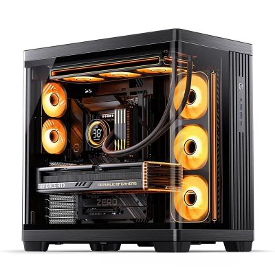28. Jonsbo TK-4 Gehäuse, Midi-Tower, ATX, Tempered Glass – schwarz